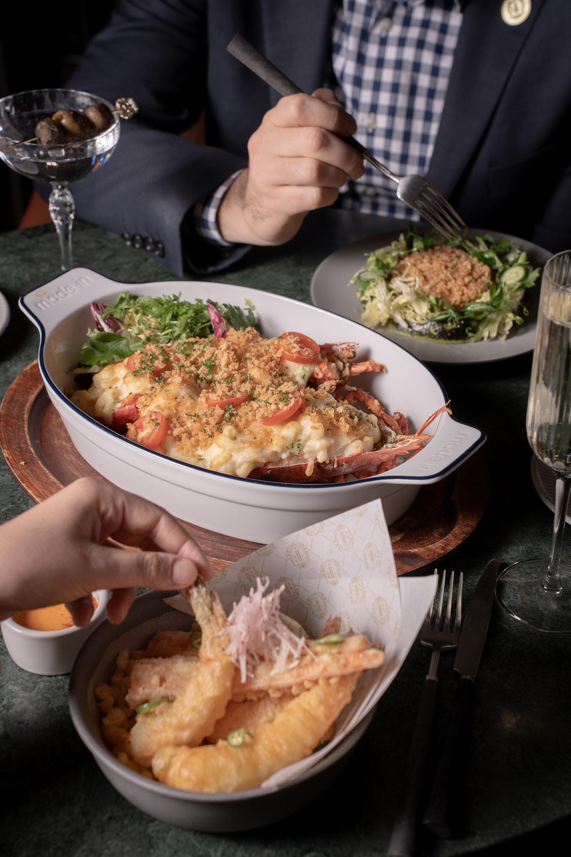 Lobster thermidor with mac and cheese, The Flatiron Room